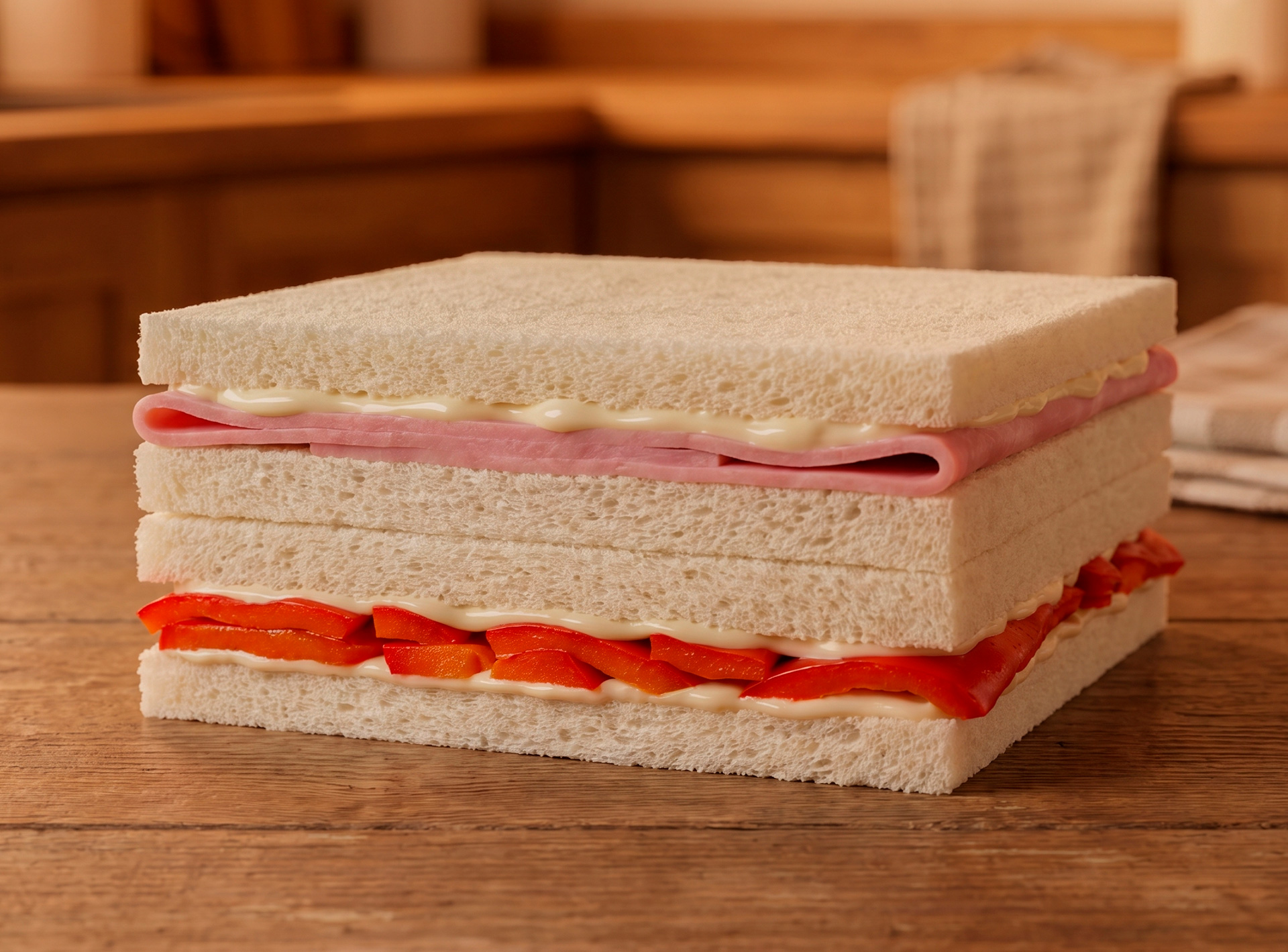 Jamón y morrón